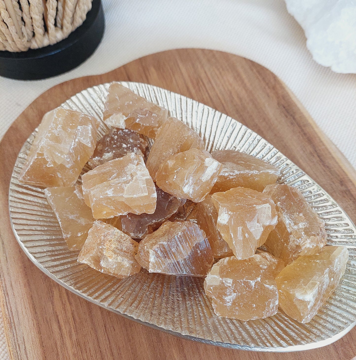 Calcite miel brute